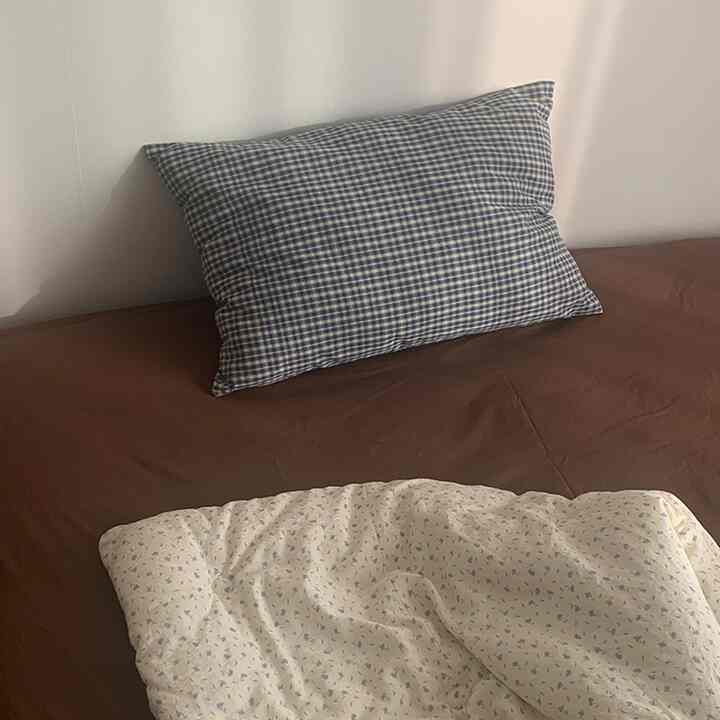 ネイビーチェック 枕カバー［2サイズ］