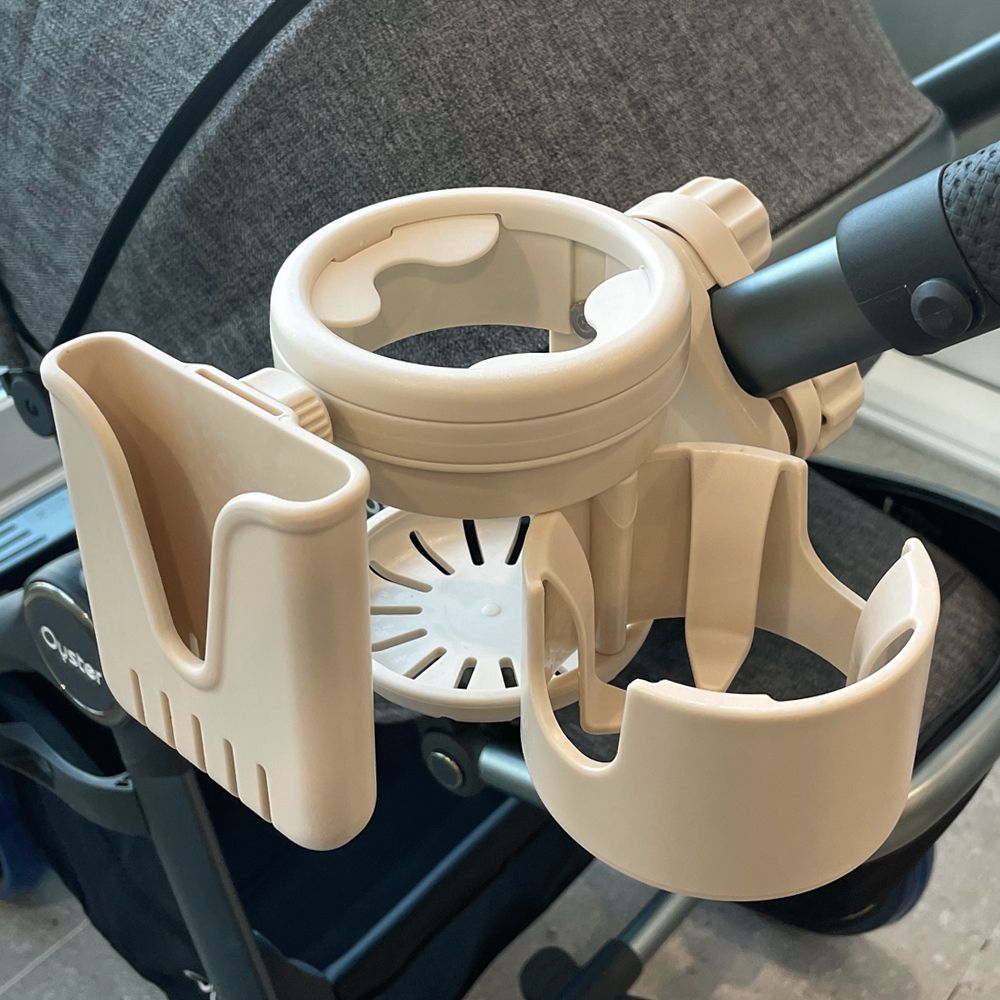 루넬 확장형 360도회전 유모차컵홀더 2구 음료 젖병 텀블러 거치대 3IN1 스토케 부가부 호환