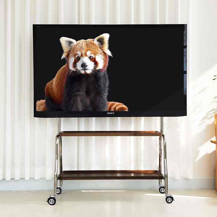 2段 テレビスタンド キャスター付き［2色］