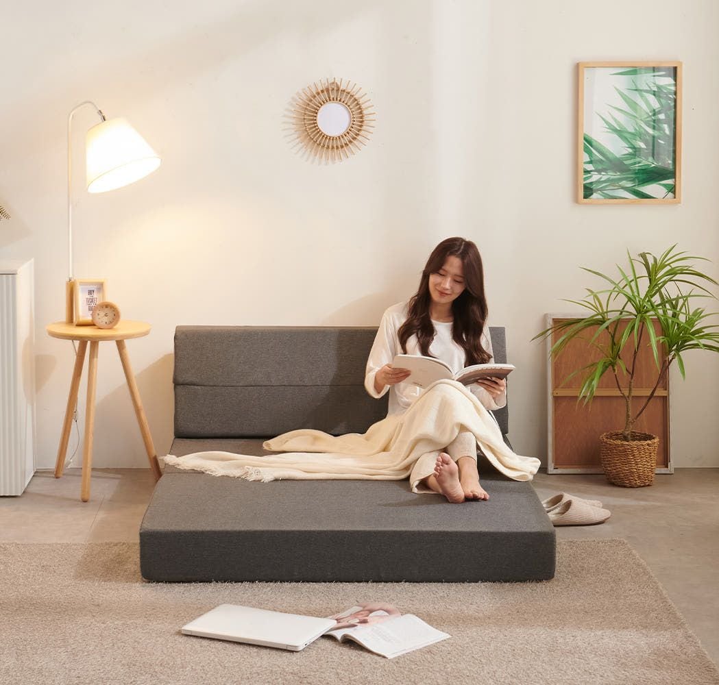 [신상품]서광퍼니처 스테이 4단 접이식매트리스 180T air라텍스 황토HR폼 MS/SS/Q