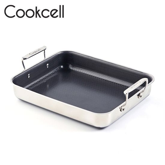 쿡셀 Cookcell 통3중 더블코팅 IH 사각멀티팬 32cm