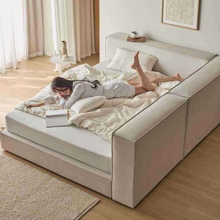 CAMILA ファブリック ベッドフレーム［2サイズ］