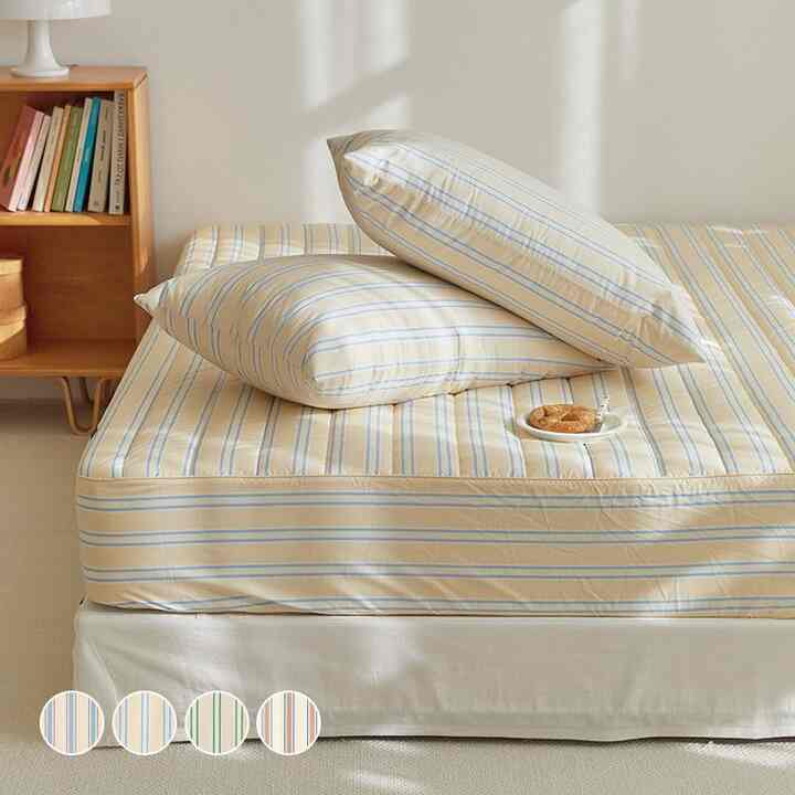 Vintage Mansion 綿入り ボックスシーツ［4色・2サイズ］