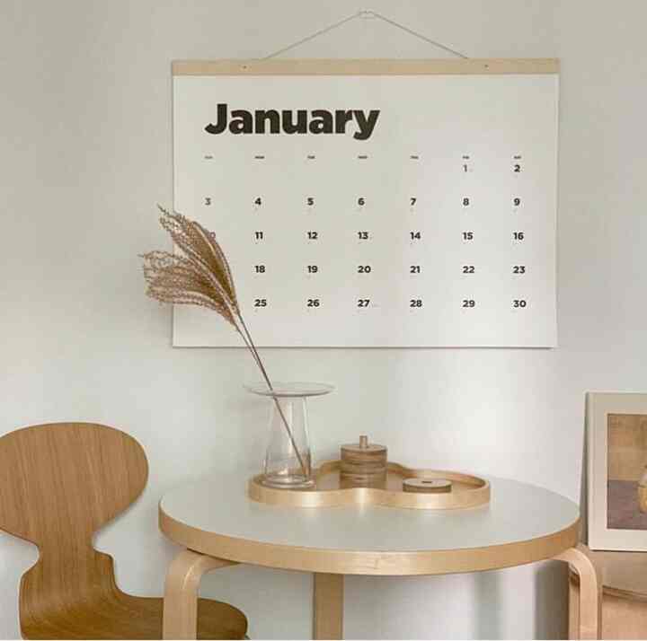 2025年 12か月のつなぎ 壁掛けカレンダー