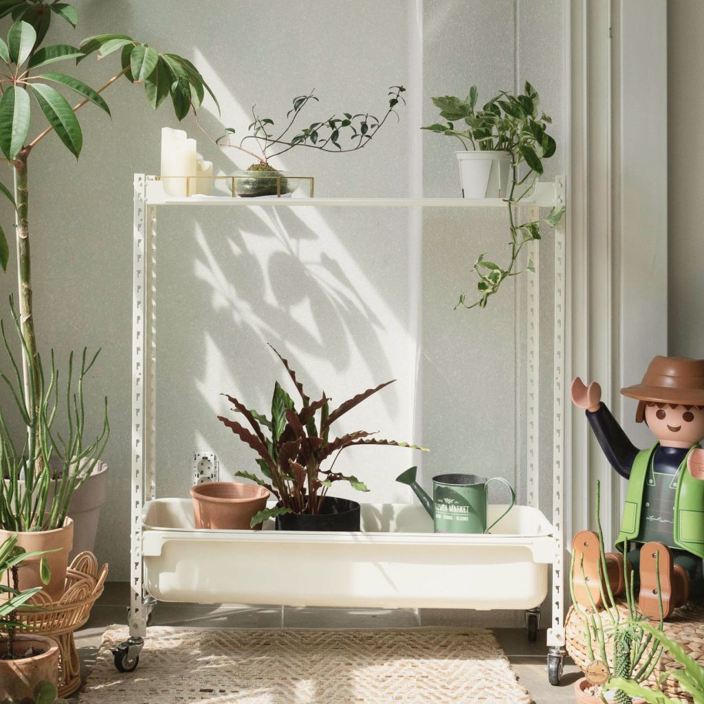 [신상품]아임랙 베란다텃밭 화분 녹방지 철제 홈가드닝 화분선반