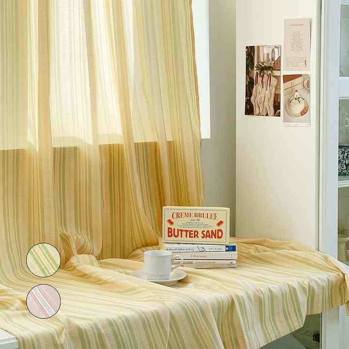 Le Mans Stripe ファブリック カーテン［2色］