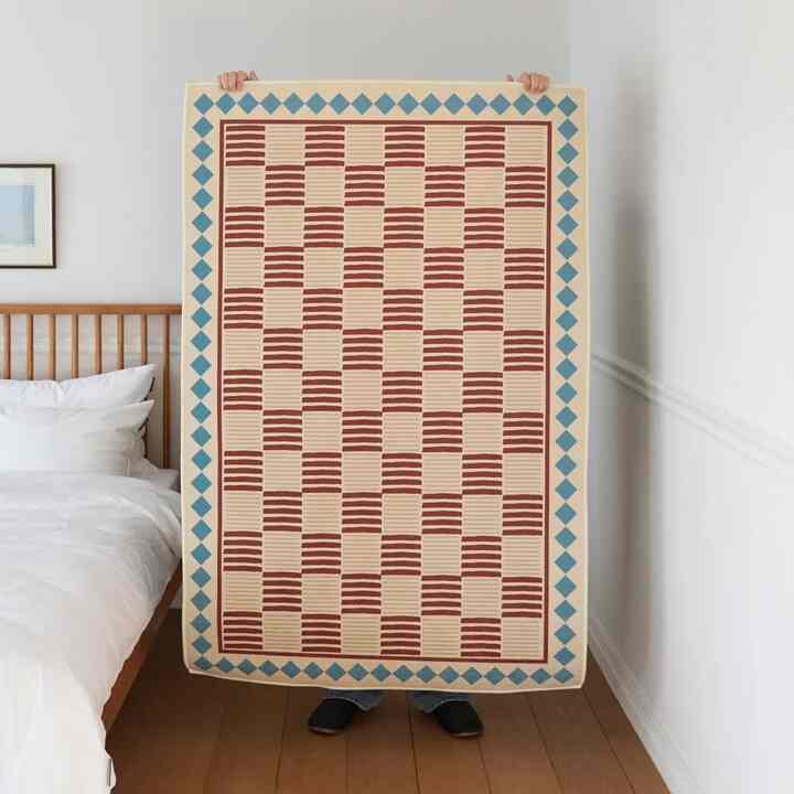 Checkered Flatweave Rug