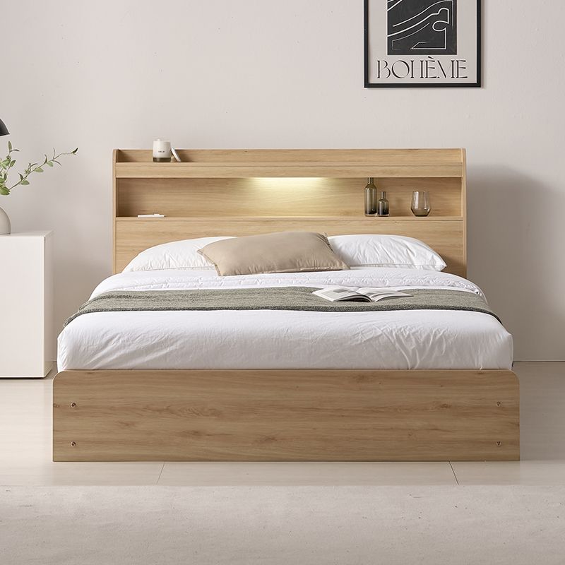 밀키웨이 베서니 LED 수납침대 Q 네추럴 