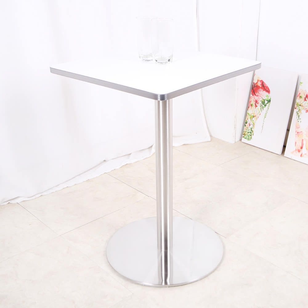 퍼니앳(oem) 선샤인 테이블 카페 식탁 500사각 테이블 인테리어 1인 2인용 화이트 실버