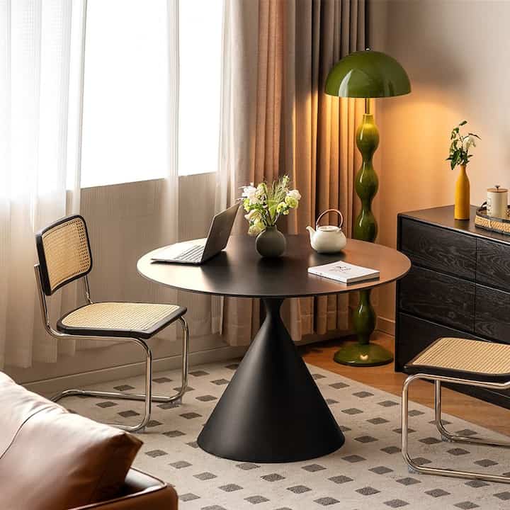 GORDO 円形 セラミック ダイニングテーブル［2色・2サイズ］