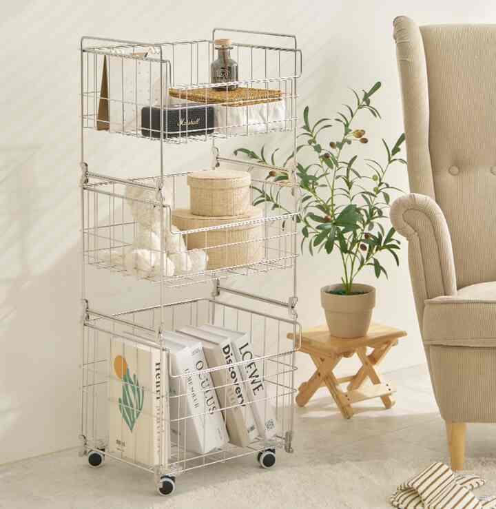 オールステンレス304 ランドリーバスケット［2サイズ］