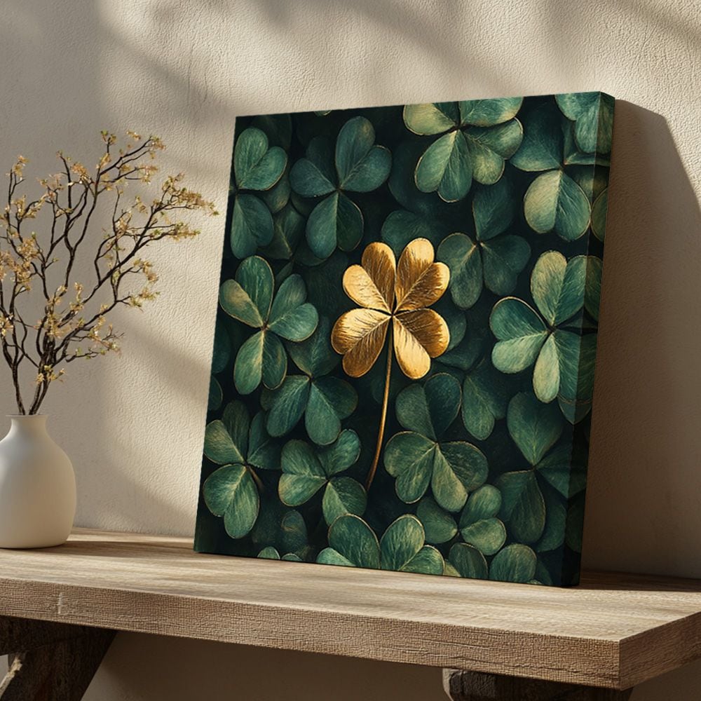 [오늘출발][신상품]신원액자랜드 황금 네잎클로버 그림 캔버스액자 네잎클로바 희망 럭키 거실 현관 풍수 인테리어 액자