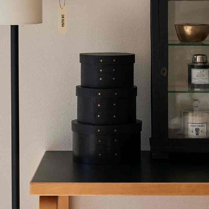 PREMIUM ROUND シェーカーボックス BLACK［3サイズ］