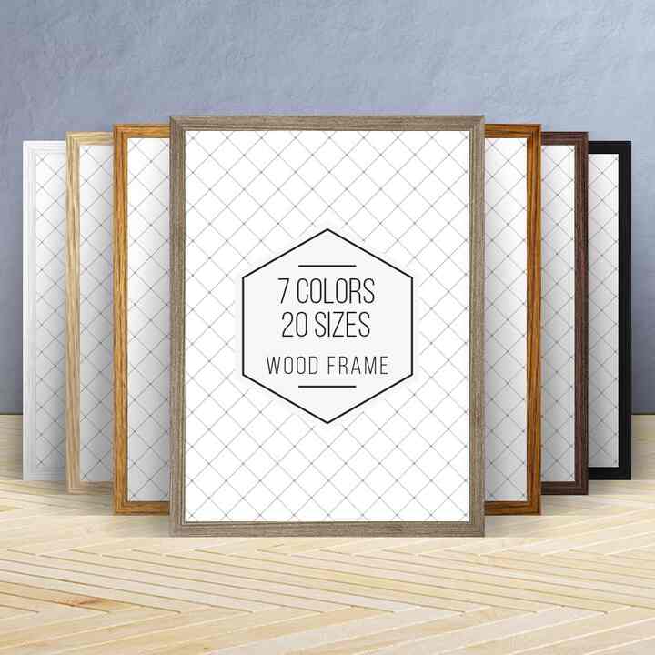 ウッド 無垢材 フレーム［9色］