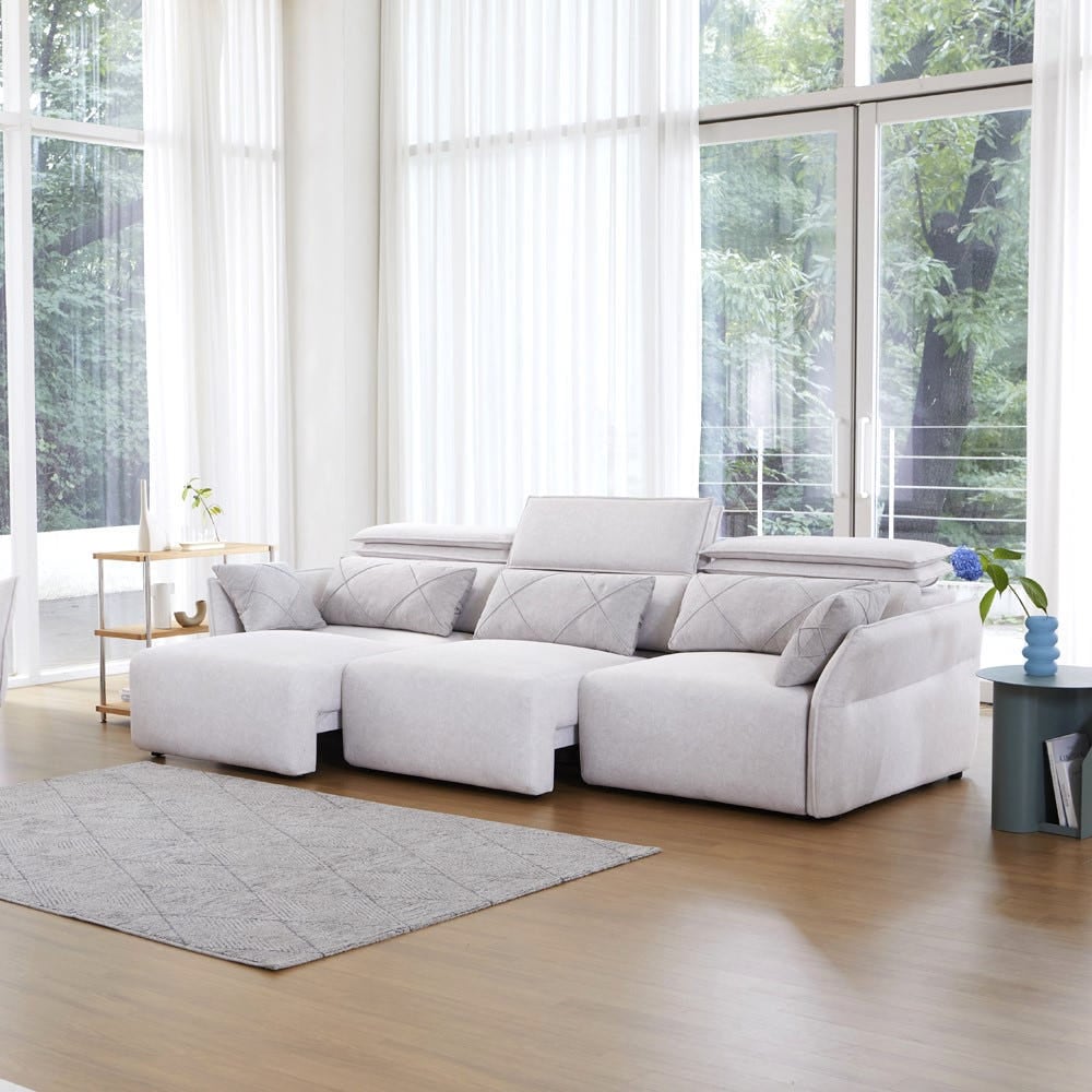 카펜터홈 파코 프리미엄 기능성 패브릭 슬라이드 모션 리클라이너 4인소파 