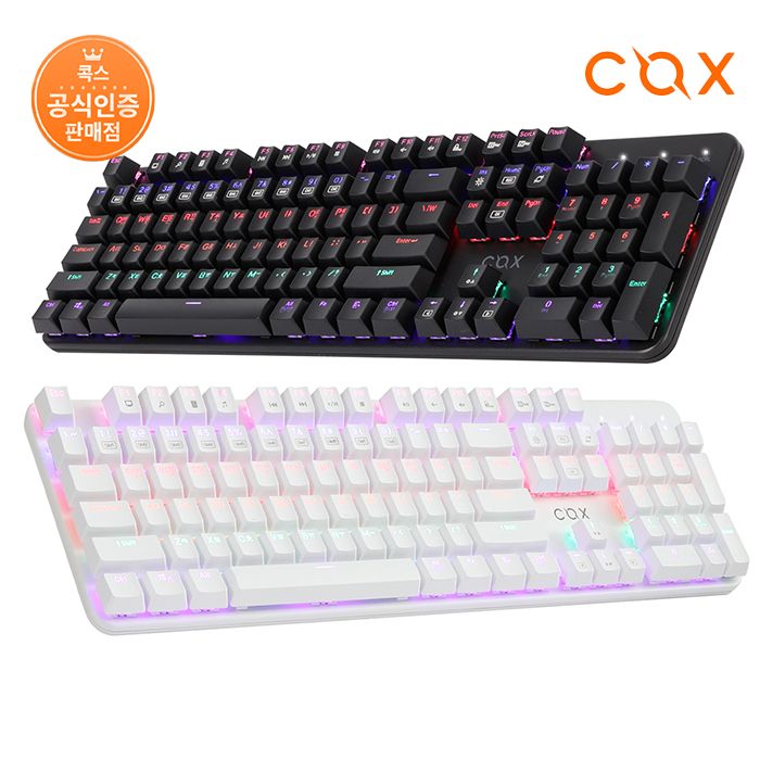 COX(콕스) CK420 교체축 레인보우 LED 게이밍 기계식