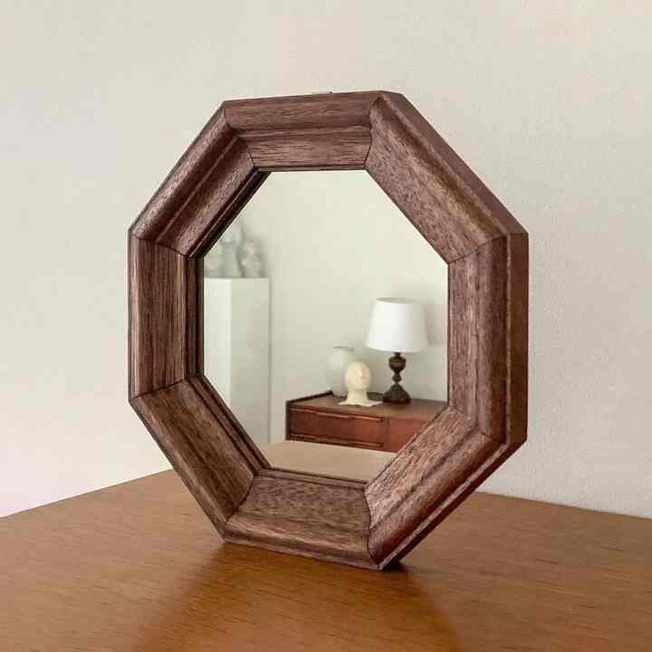八角形ウォールミラー 25cm