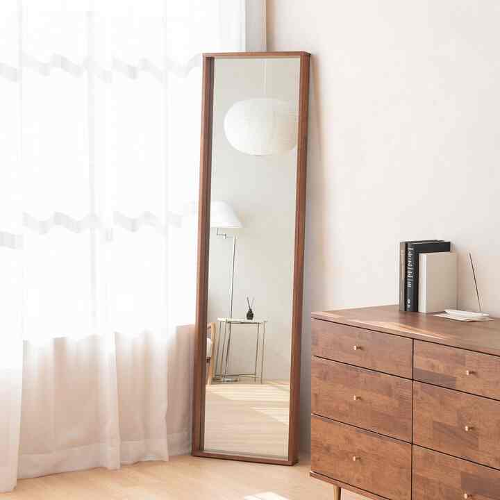 browny 幅50×高さ180cm 木製スタンド全身ミラー