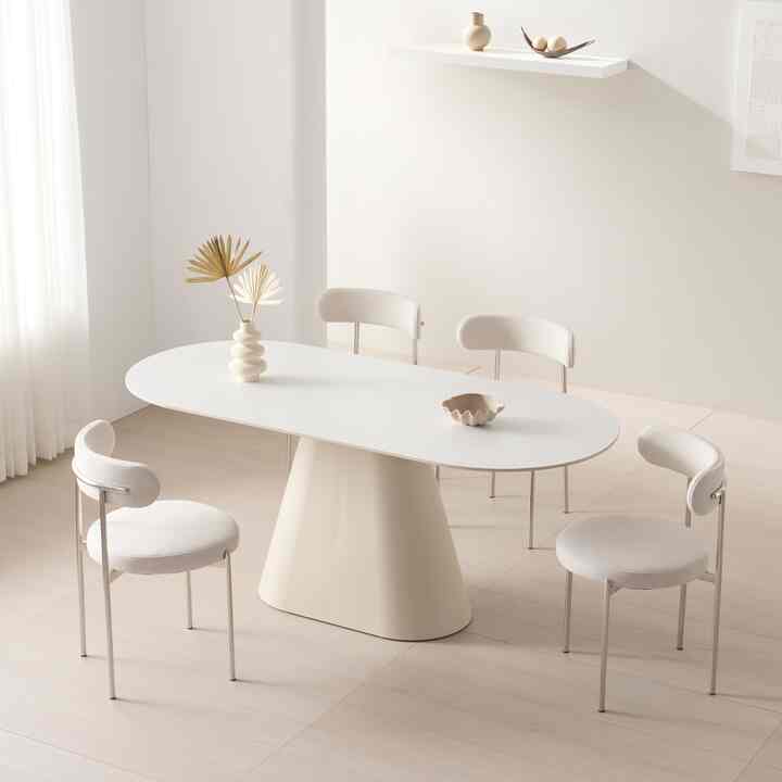 Celine セラミックダイニングテーブル 140cm［2色］