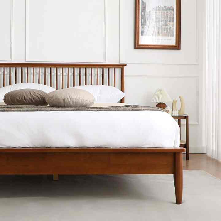 MOREN ウッドベッドフレーム［3色・2サイズ］