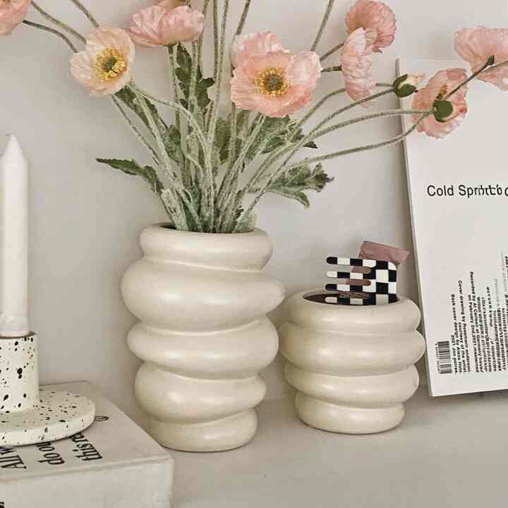 セラミック フレンチ ハニーポット オブジェ 花瓶［2サイズ］