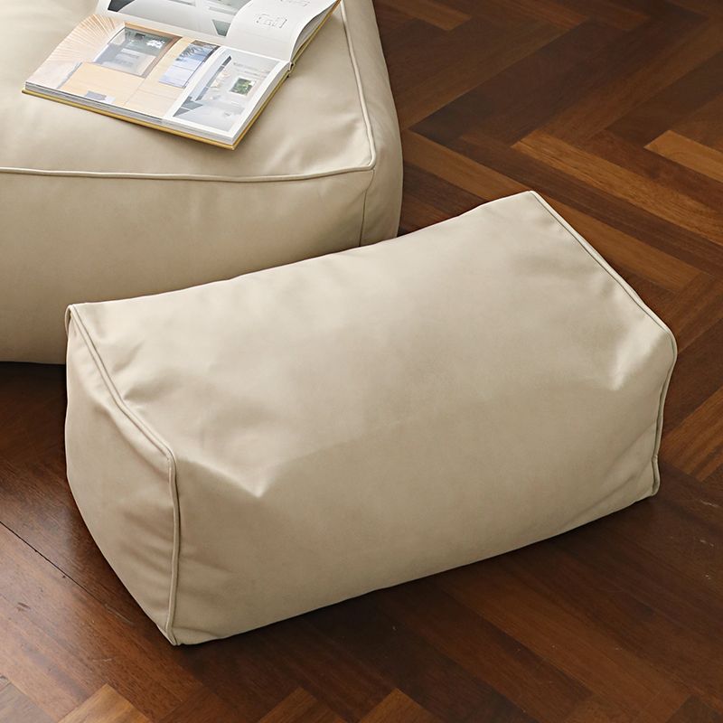 플래지어 톰 소프트 기능성 가죽 빈백 소파 스툴 소파 발받침 (브라운, 블랙, 베이지) 