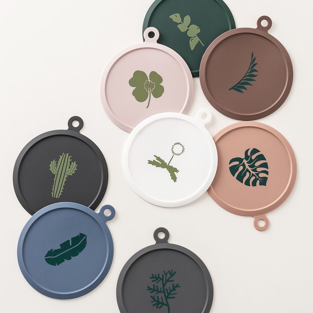 플라이토 국산 실리콘 행잉 프린팅 원형 컵받침 10cm