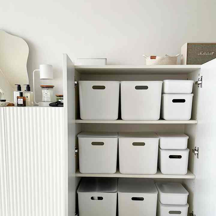 パントリー収納ボックス 2個セット［5色・2サイズ］