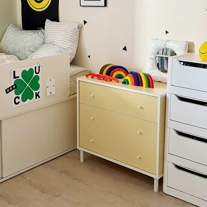 Mamong E0 両面チェスト 80cm 3段［2色］