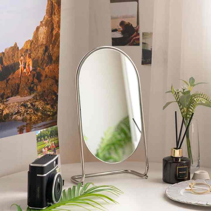 ステンレスボール卓上ミラー S