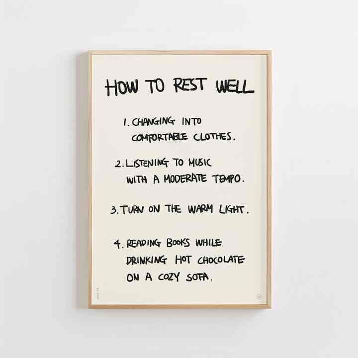 HOW TO REST WELL ポスター［3色・4サイズ］