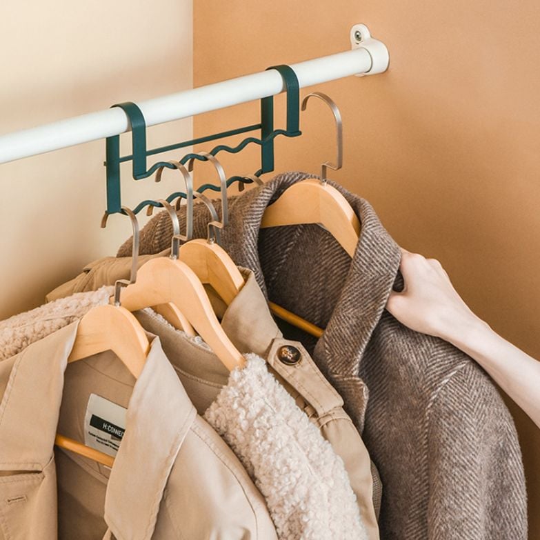 [오늘출발][신상품]제이라이프 웨이브 공간 절약 2단 옷걸이 소품 걸이 옷장 드레스룸 틈새 정리 수납 행거