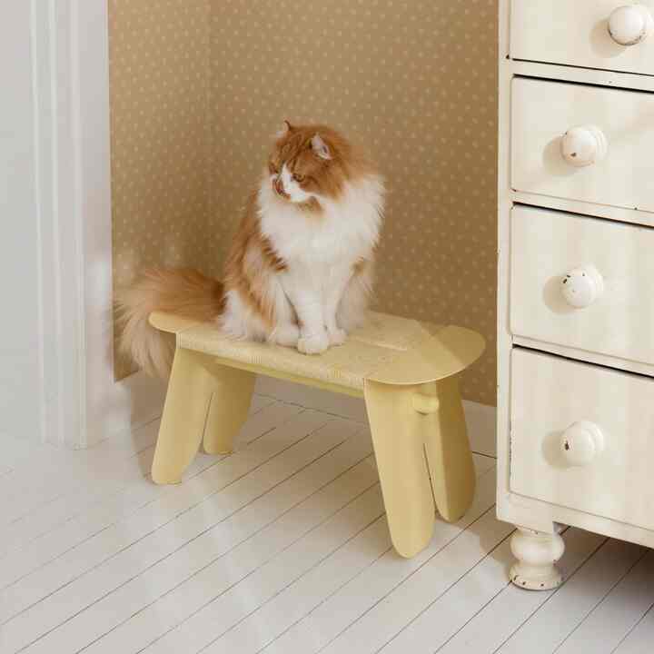猫用 ミニベンチ型 爪とぎ付き ［2色］