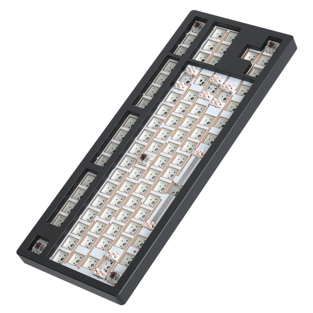 SPM AL87B 풀 알루미늄 텐키리스 핫스왑 커스텀 기계식 키보드 베어본 (블랙)