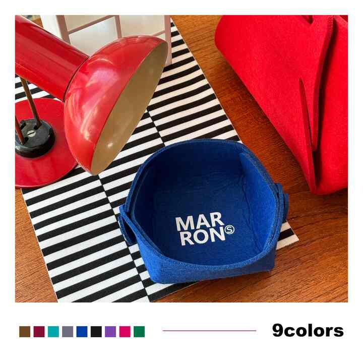 折りたたみ フェルト バスケット MINI［9色］