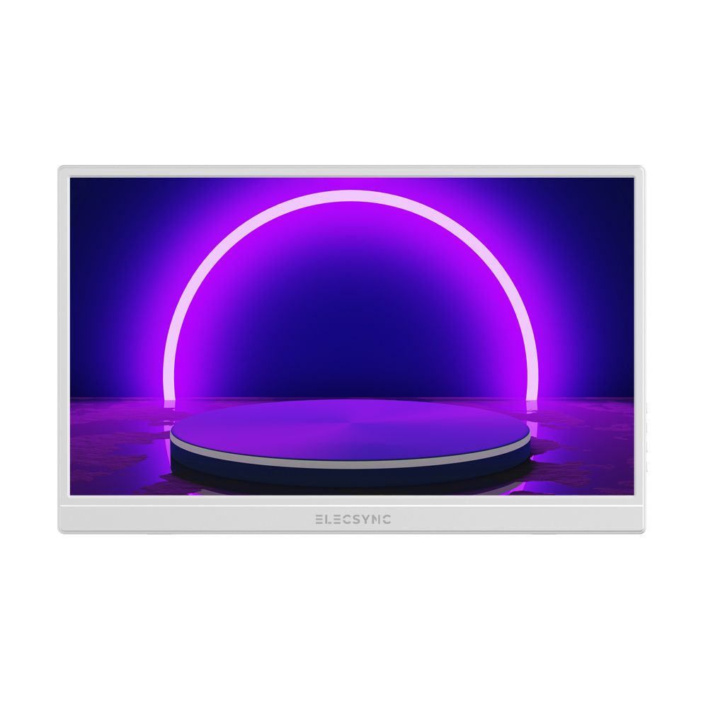 일렉싱크 휴대용 모니터 FHD 터치 서브 보조 덱스 미러링 39.62cm, 화이트