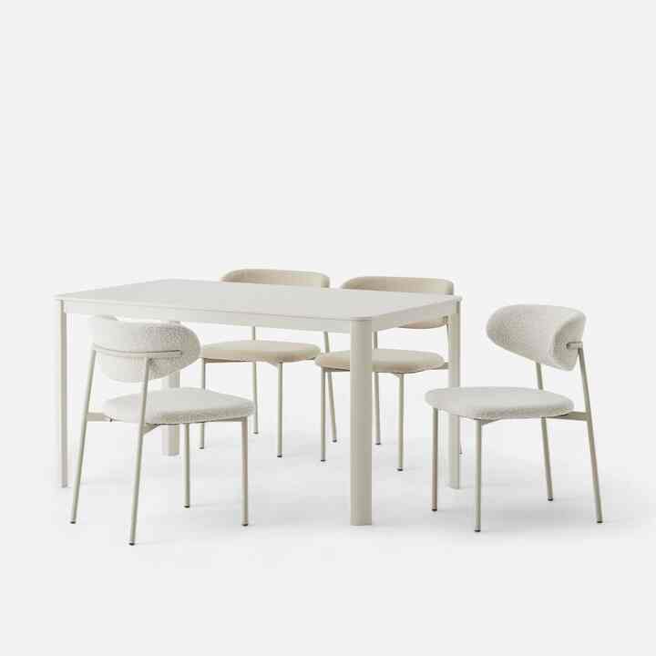 ウィズ セラミックダイニングテーブル＆チェア4脚セット 140cm