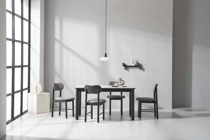 Amanda セラミックダイニングテーブルセット 140cm