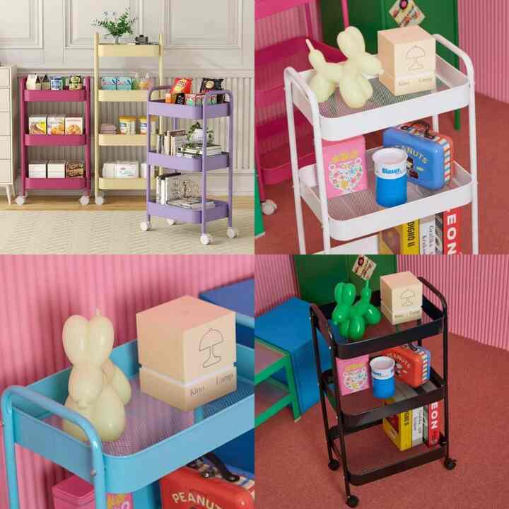 3段 4段 スチール ワゴン［10色・2サイズ］