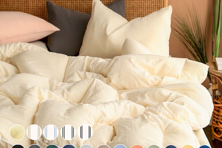 부드러운 카스테라 워싱 항균 옥수수솜 간절기&사계절 차렵이불세트-36컬러