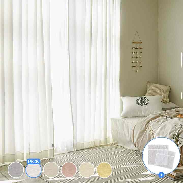 コットン カーテン［6色・3サイズ］