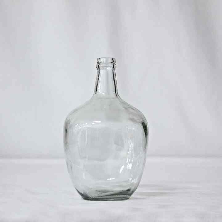 クリア壺型ガラスフラワーベース