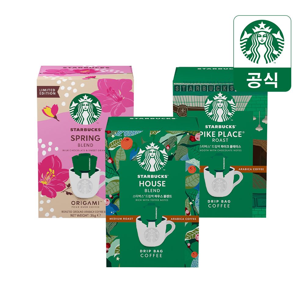 스타벅스 프리미엄 드립백 커피 3종 x 3박스 골라담기