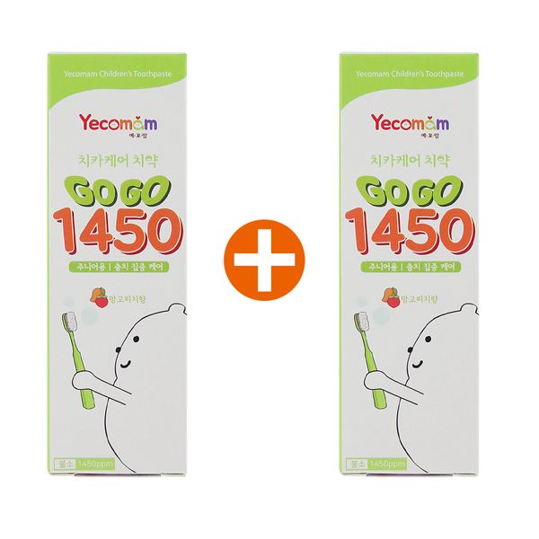 예꼬맘 국민육아템 어린이 유아 치약 60g 1+1(총2개) 1450 고고불소