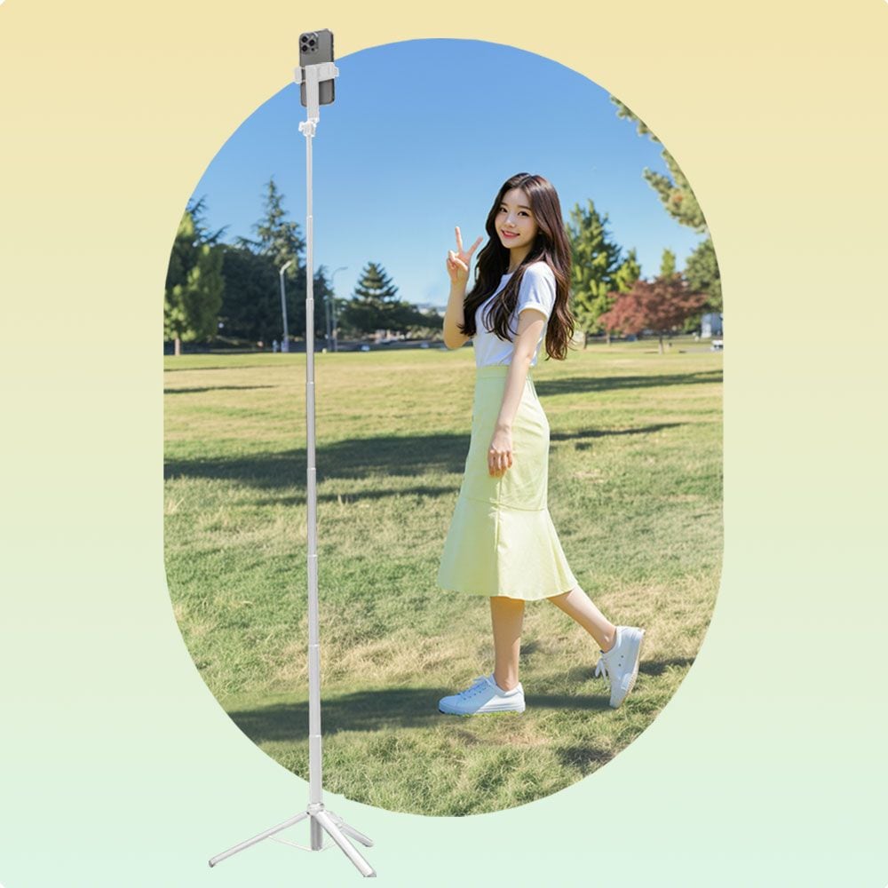 스틸덕 155cm 셀카봉 삼각대 블루투스 스마트폰 핸드폰 유튜브 올인원