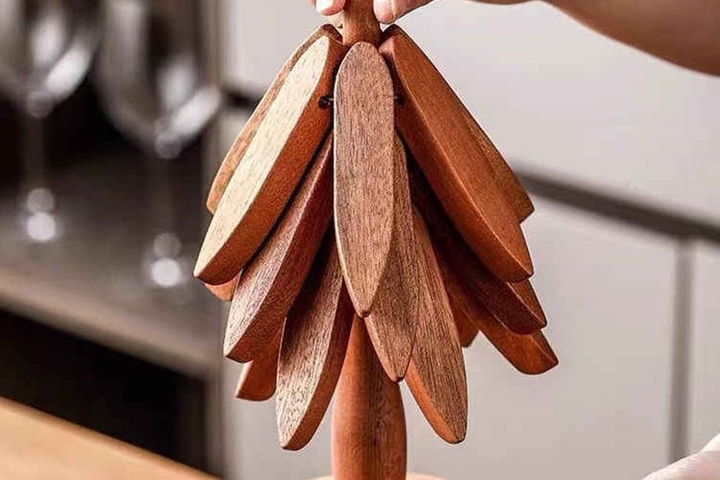 집들이선물! 인테리어 스탠딩 냄비받침대 트리팟 우드 3p세트