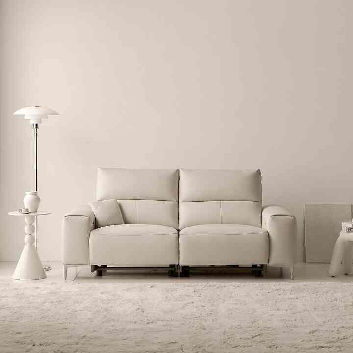 Gale 天然皮革 リクライナー 3人掛け ソファ