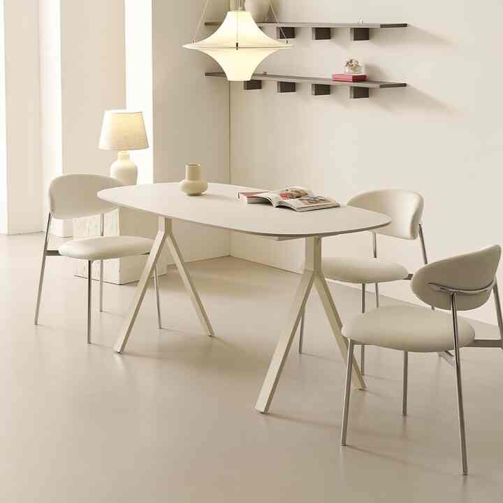 napoli セラミック 楕円形 ダイニングテーブル［3サイズ］