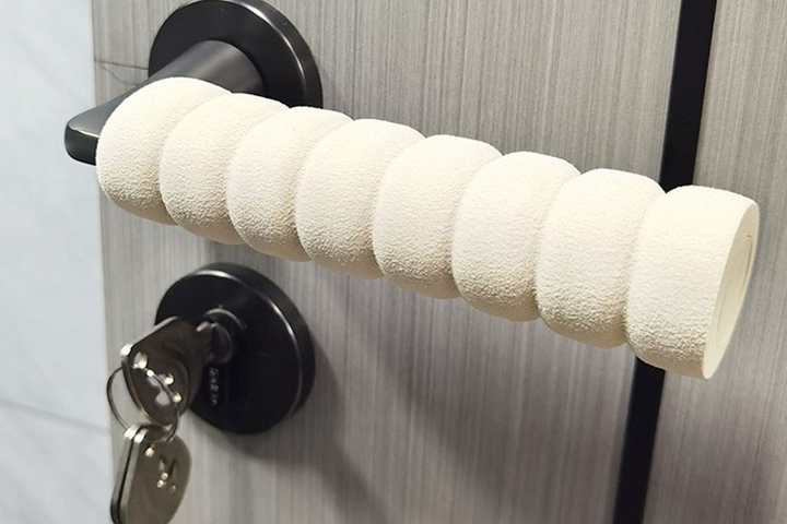 문쾅 방지 말랑말랑 문 손잡이 커버 방문 보호대 충격 소음방지 패드 문고리 도어 쿠션 가드