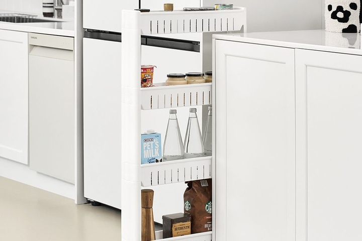 이동식 슬림 틈새 선반 (2/3/4단) 틈새 수납장